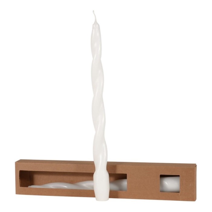 CANDELA SPIRALE H.290MM. D.20MM. BIANCA